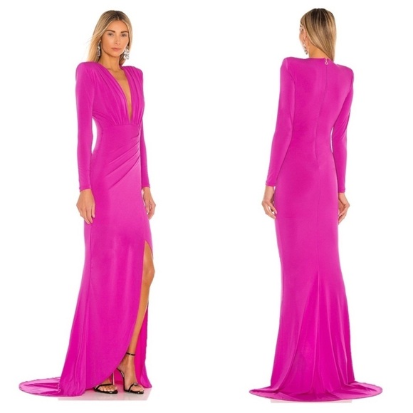 NOOKIE Farrah Gown In Bright Fuchsia Pink - Picture 4 of 6